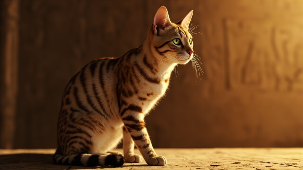 Chat égyptien, symbole de grâce et de mystère