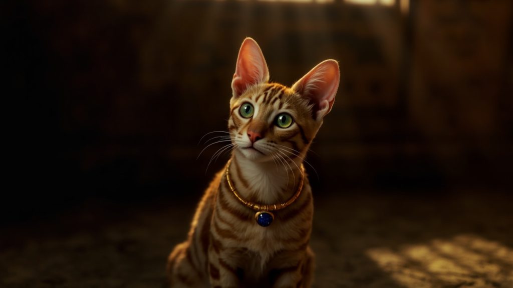Chat égyptien, symbole de grâce et de mystère