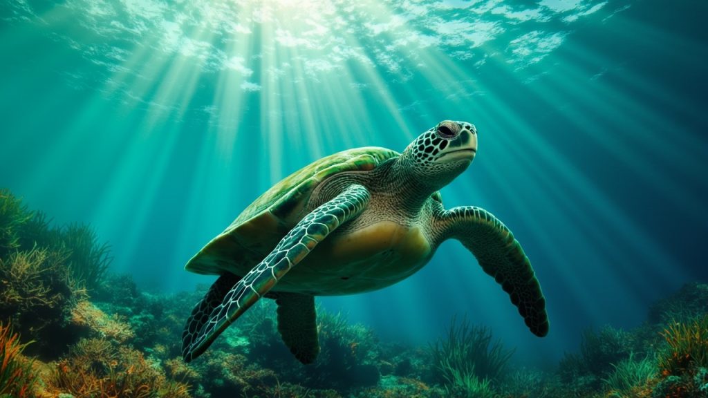 La tortue verte, un trésor des océans