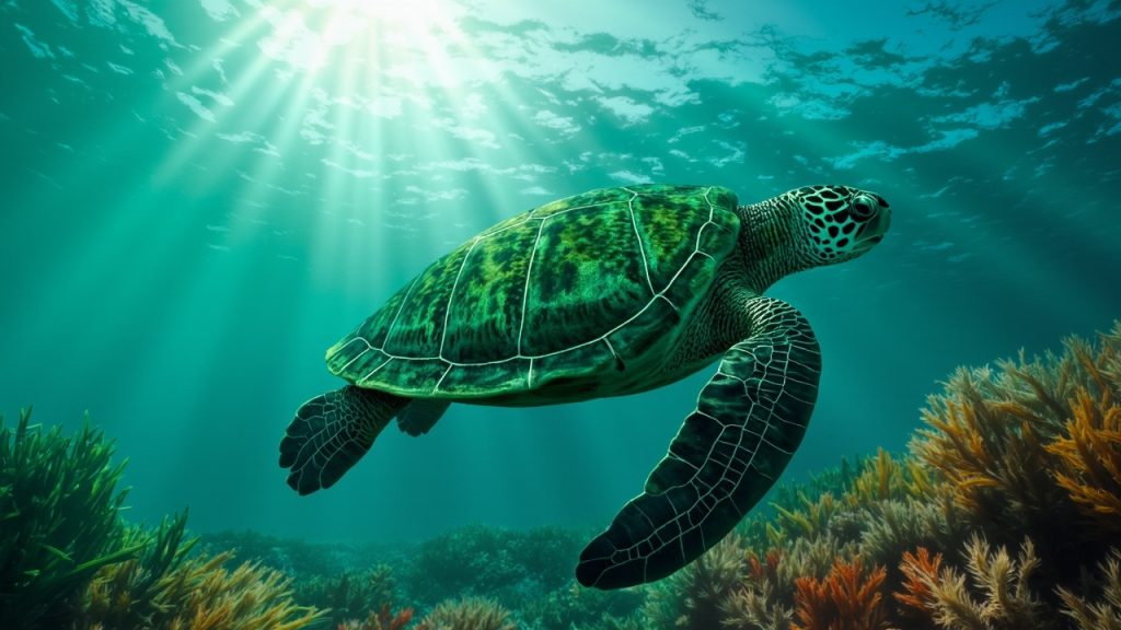 La tortue verte, un trésor des océans