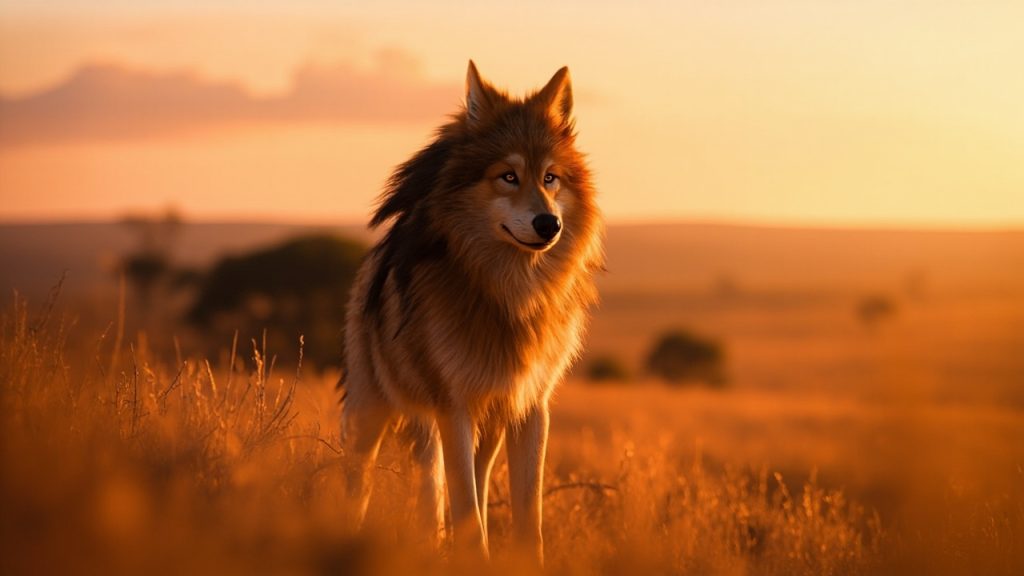 Le loup à crinière: élégance et survie dans la nature