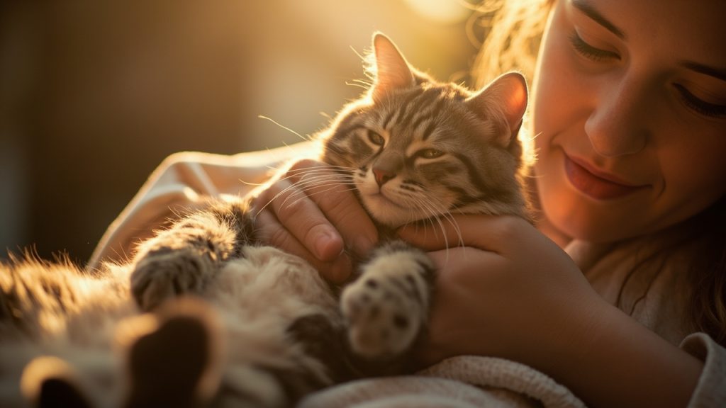 Porter et retenir un chat sans stress