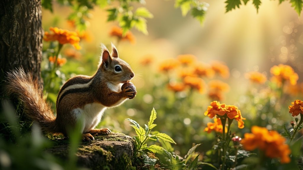 Que signifie la présence d'un écureuil dans son jardin