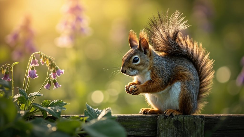 Que signifie la présence d'un écureuil dans son jardin