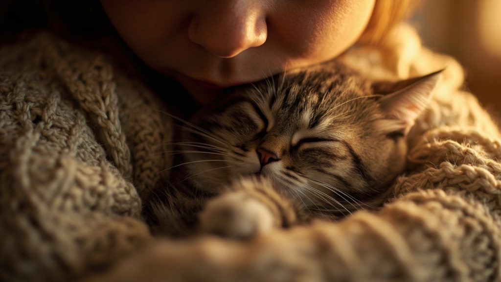 Que signifie quand mon chat me fait un câlin