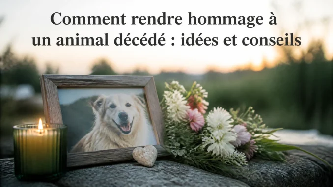 Comment rendre hommage à un animal décédé : idées et conseils