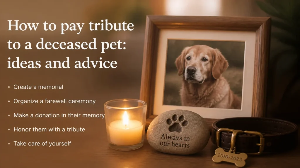 How to pay tribute to a deceased pet: ideas and advice